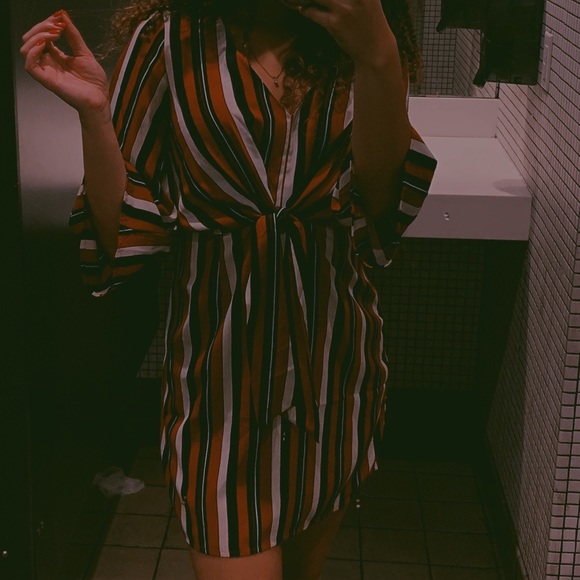 retro mini striped dress - Picture 3 of 5